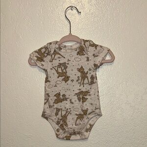 Charming Beige Patterned Kids Bodysuit